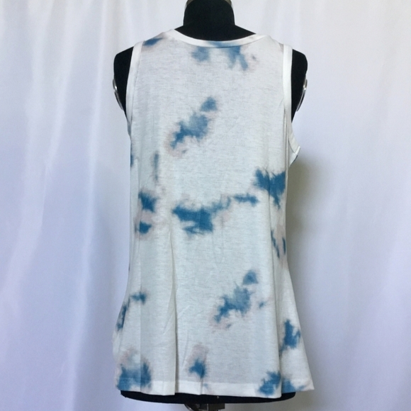 Blue Tie Die Twist Tank - Picture 3 of 3